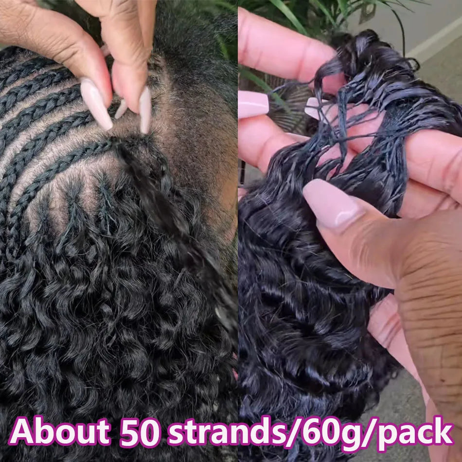 Deep Wave Crochet Miracle Knots Extensions