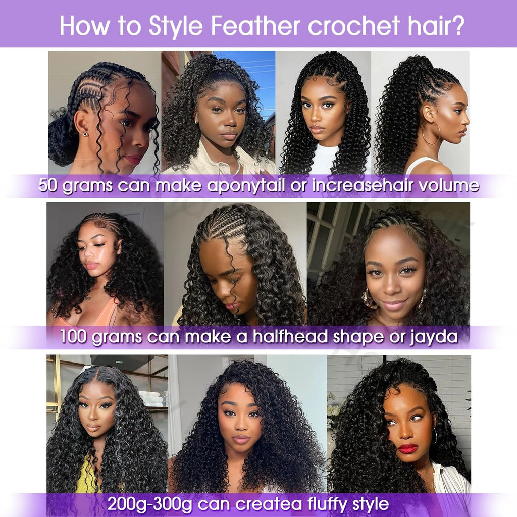Deep Wave Crochet Miracle Knots Extensions