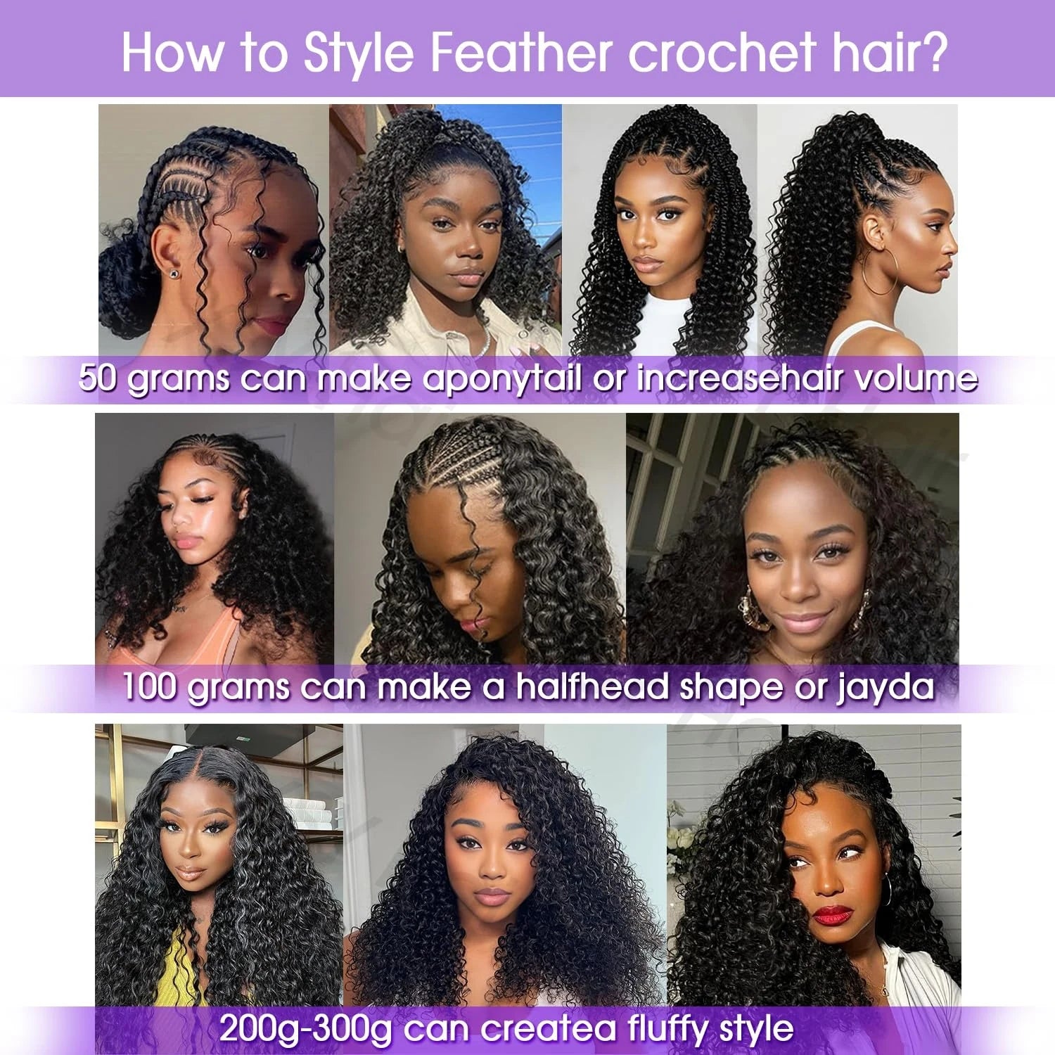 Deep Wave Crochet Miracle Knots Extensions